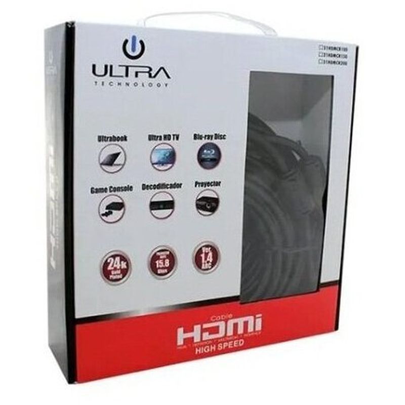 ULTRA - Cable Hdmi 10 Metros High Speed 4k