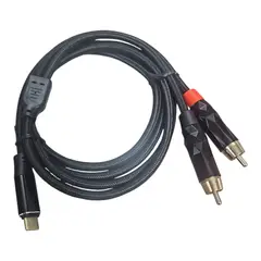 GENERICO - Cable de Audio Tipo C a RCA Blindado