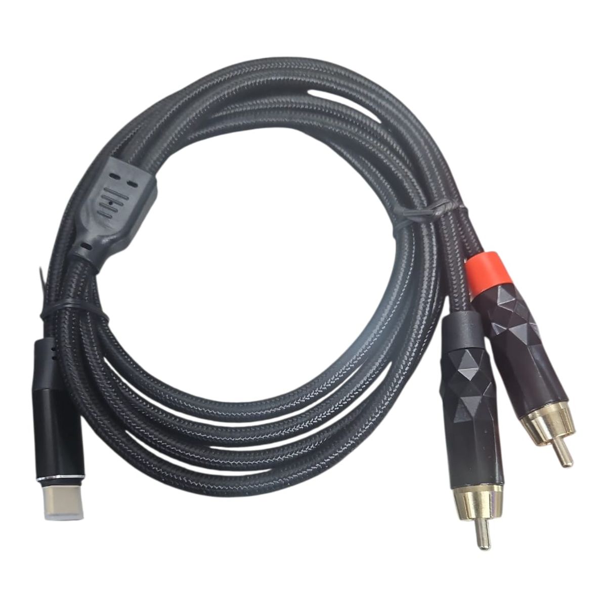 GENERICO - Cable de Audio Tipo C a RCA Blindado