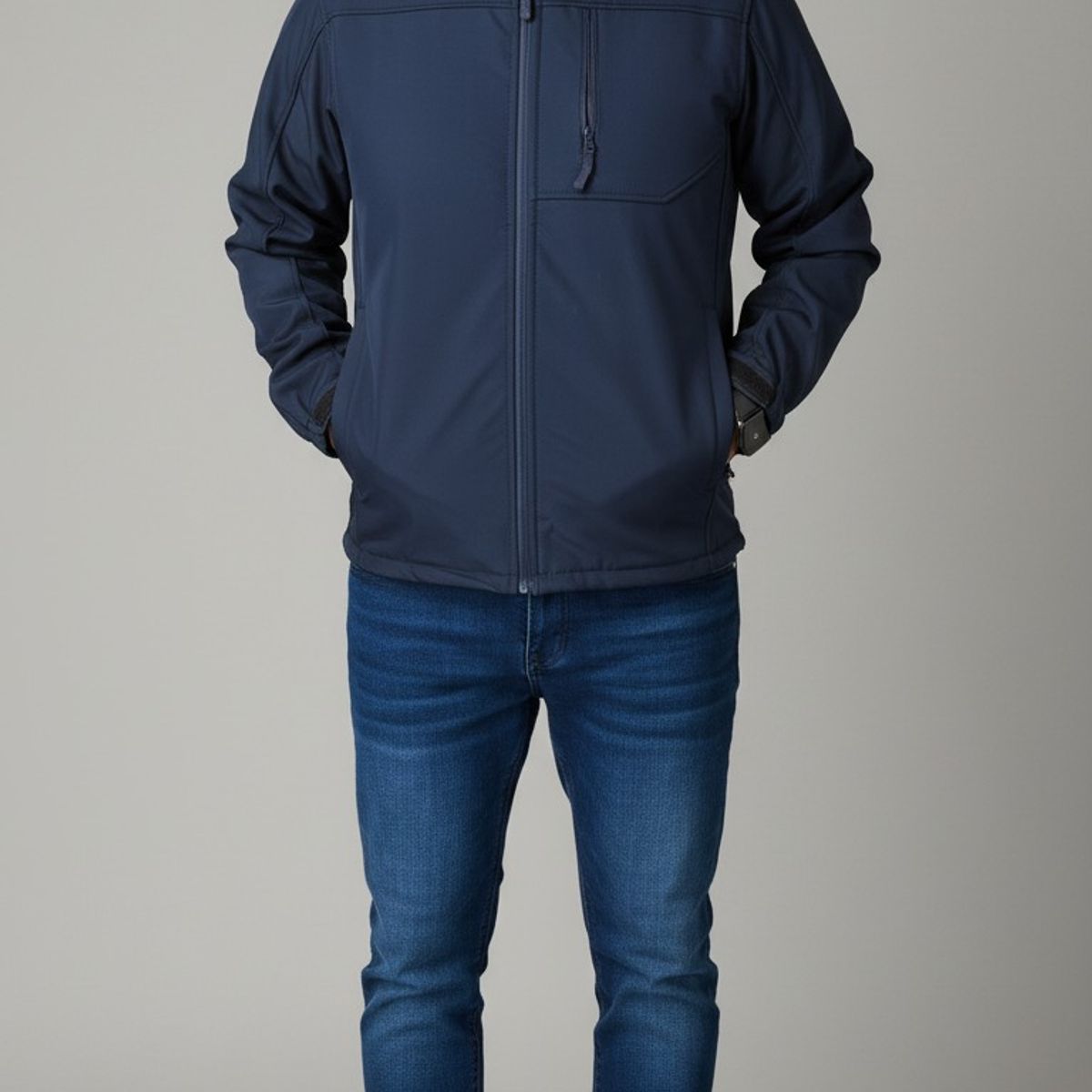 BLUE MOUNTAIN - Chaqueta Softshell Hombre Impermeable