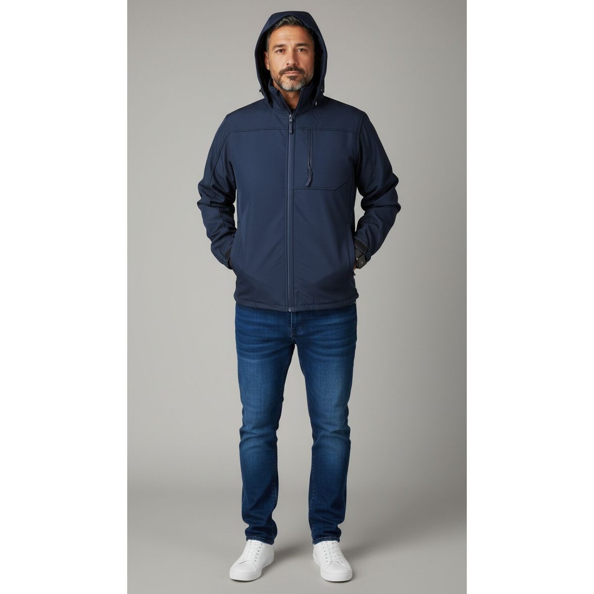 BLUE MOUNTAIN - Chaqueta Softshell Hombre Impermeable