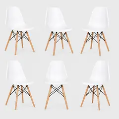 JAVIMATE - Pack 6 Sillas Eames Blanca