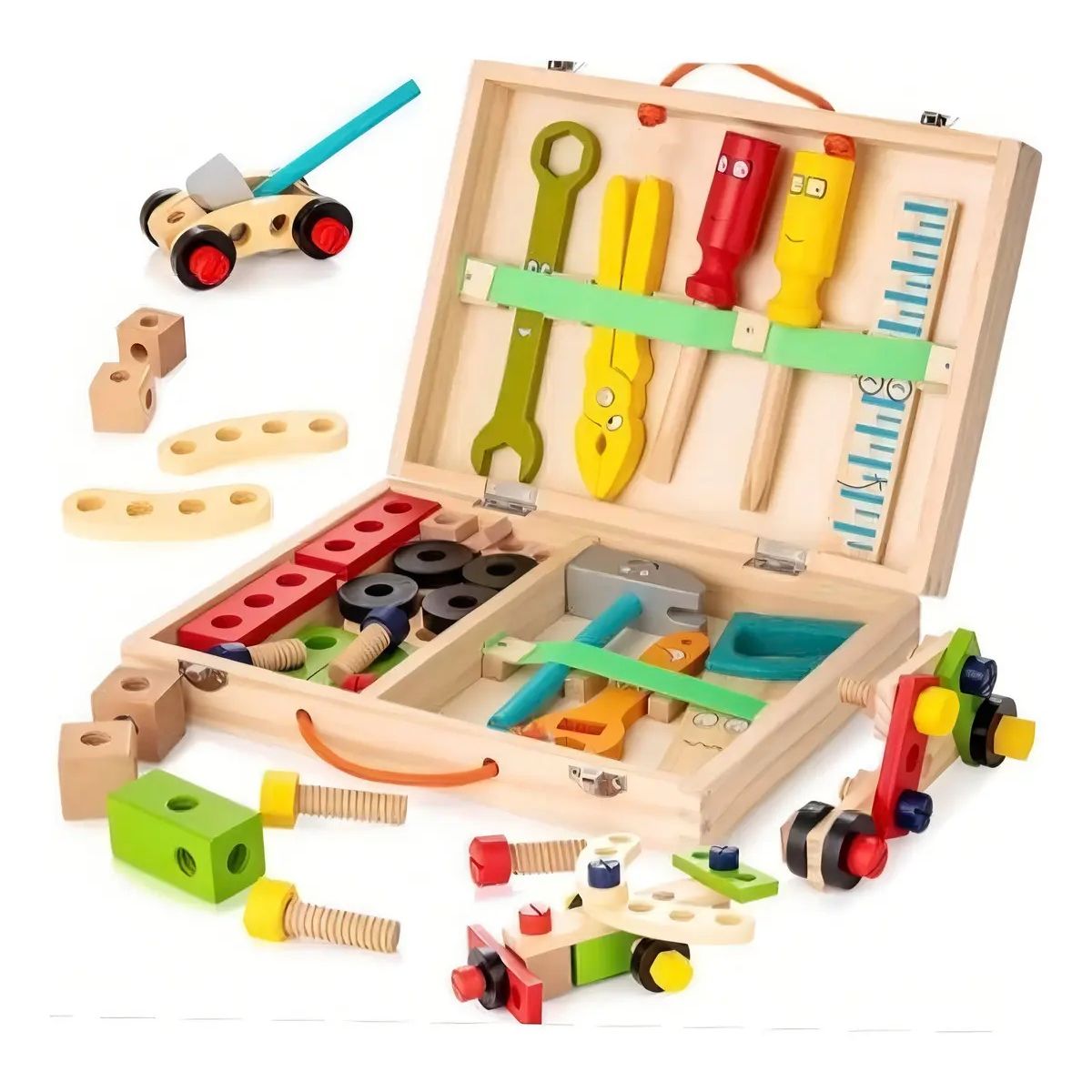 GENERICO - Set de Herramientas Cuperstorecl Caja de Madera Montessori para Niños