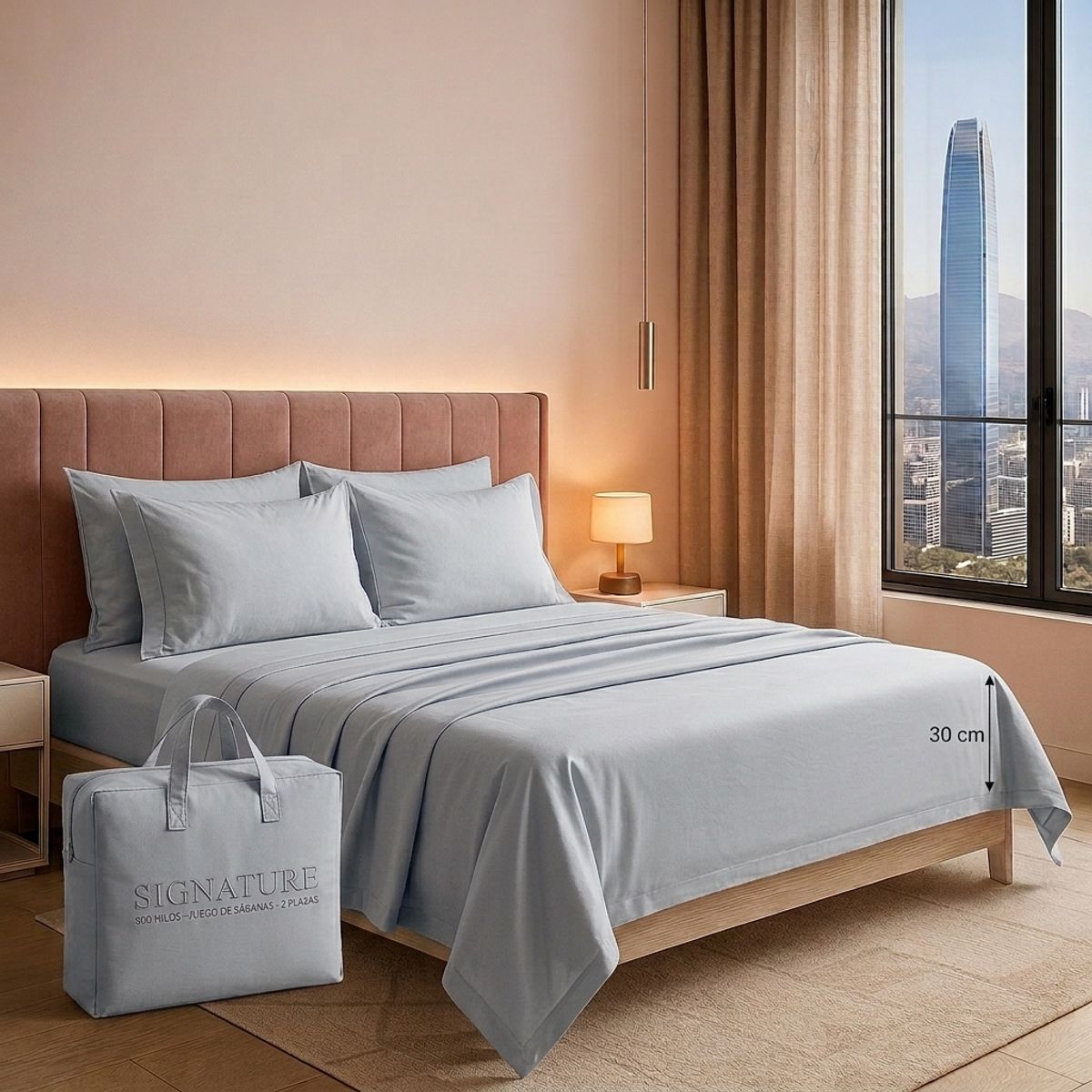 ARMONIA - SABANAS 800 HILOS SIGNATURE CREMA 2 PLAZAS 794
