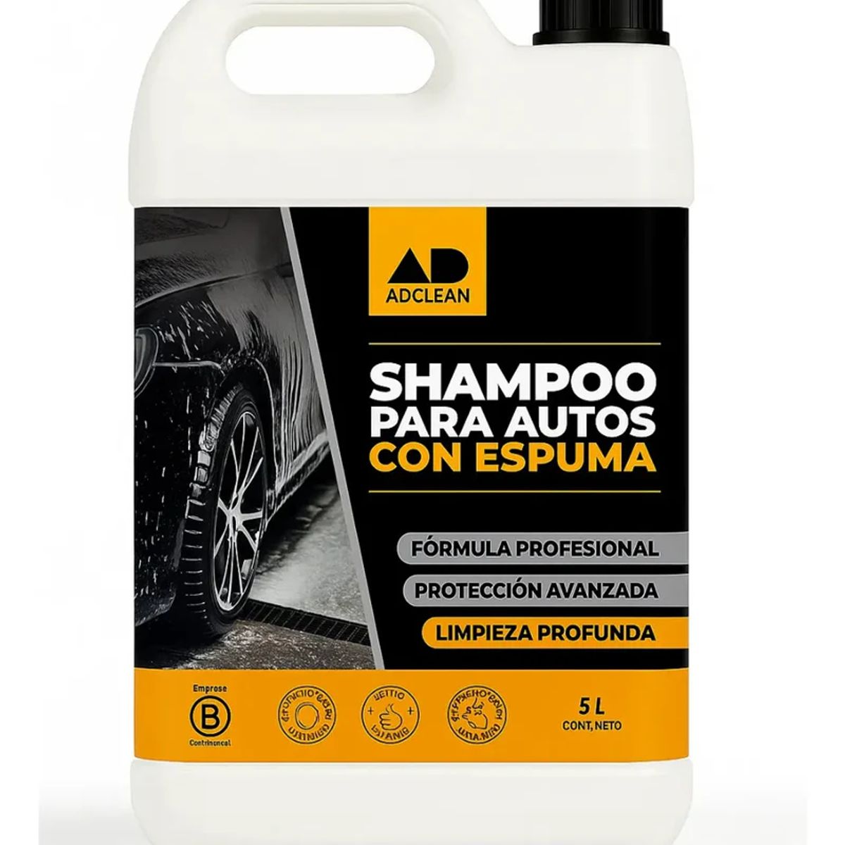 ADCLEAN - SHAMPOO AUTOMOTRIZ CON ESPUMA 5L
