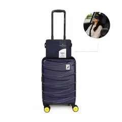 NAUTICA - Pack Maleta de cabina Mónaco 10kg azul + Kit de sueño
