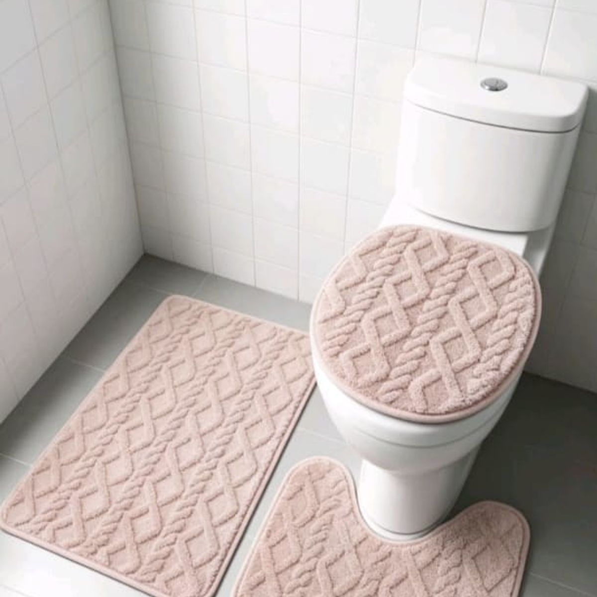 GENERICO - Set de baño texturizado 3 piezas