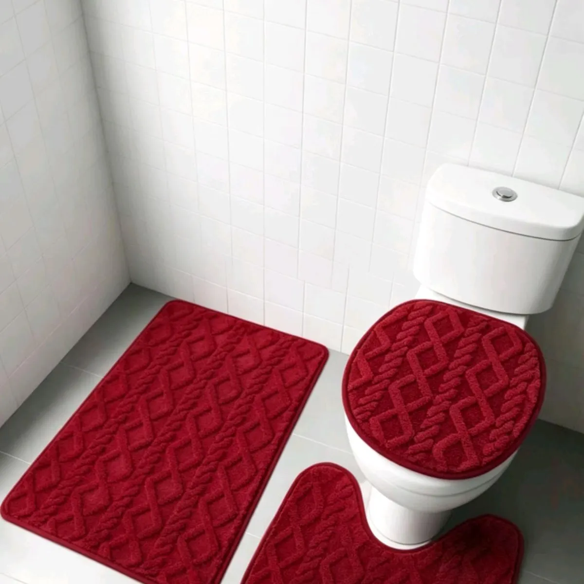 GENERICO - Set de baño texturizado 3 piezas