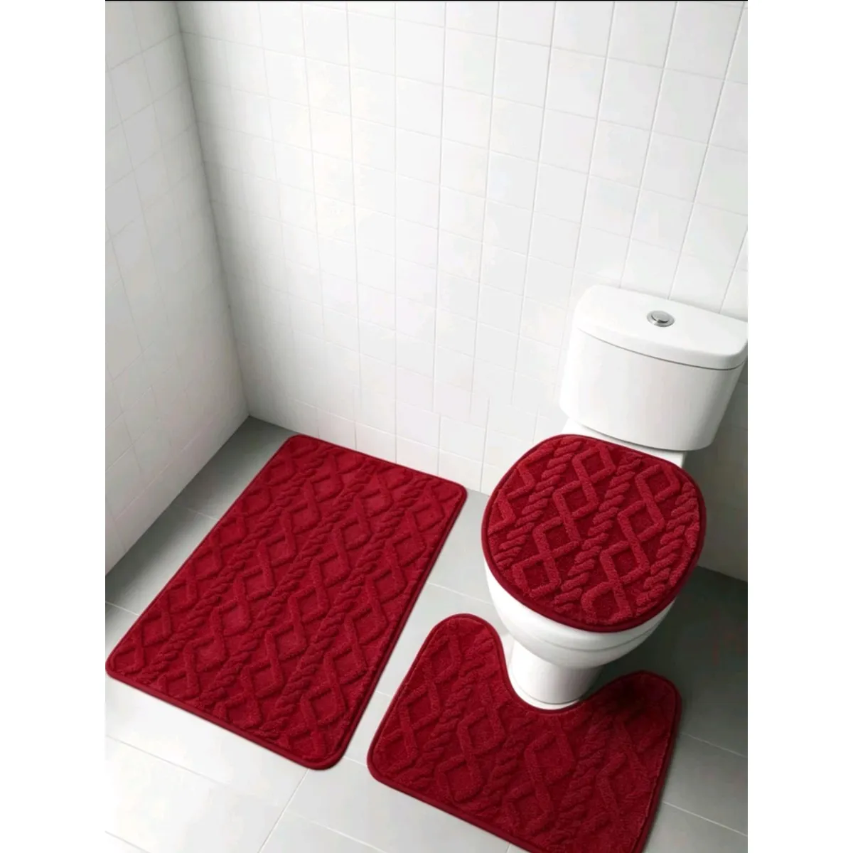 GENERICO - Set de baño texturizado 3 piezas