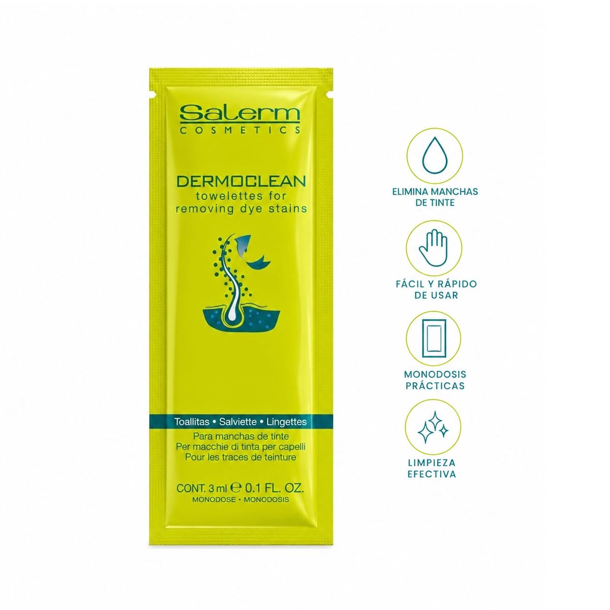 SALERM - SALERM Toallita Dermoclean Quitamanchas Tintura