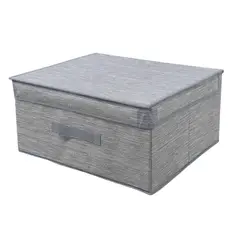 GENERICO - Caja Organizadora De Tela Con Tapa Para Ropa 30x28x15 Cm
