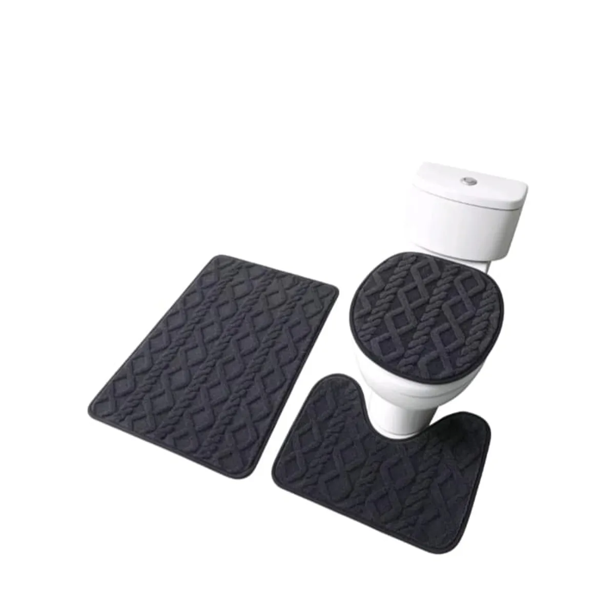 GENERICO - Set de baño texturizado 3 piezas