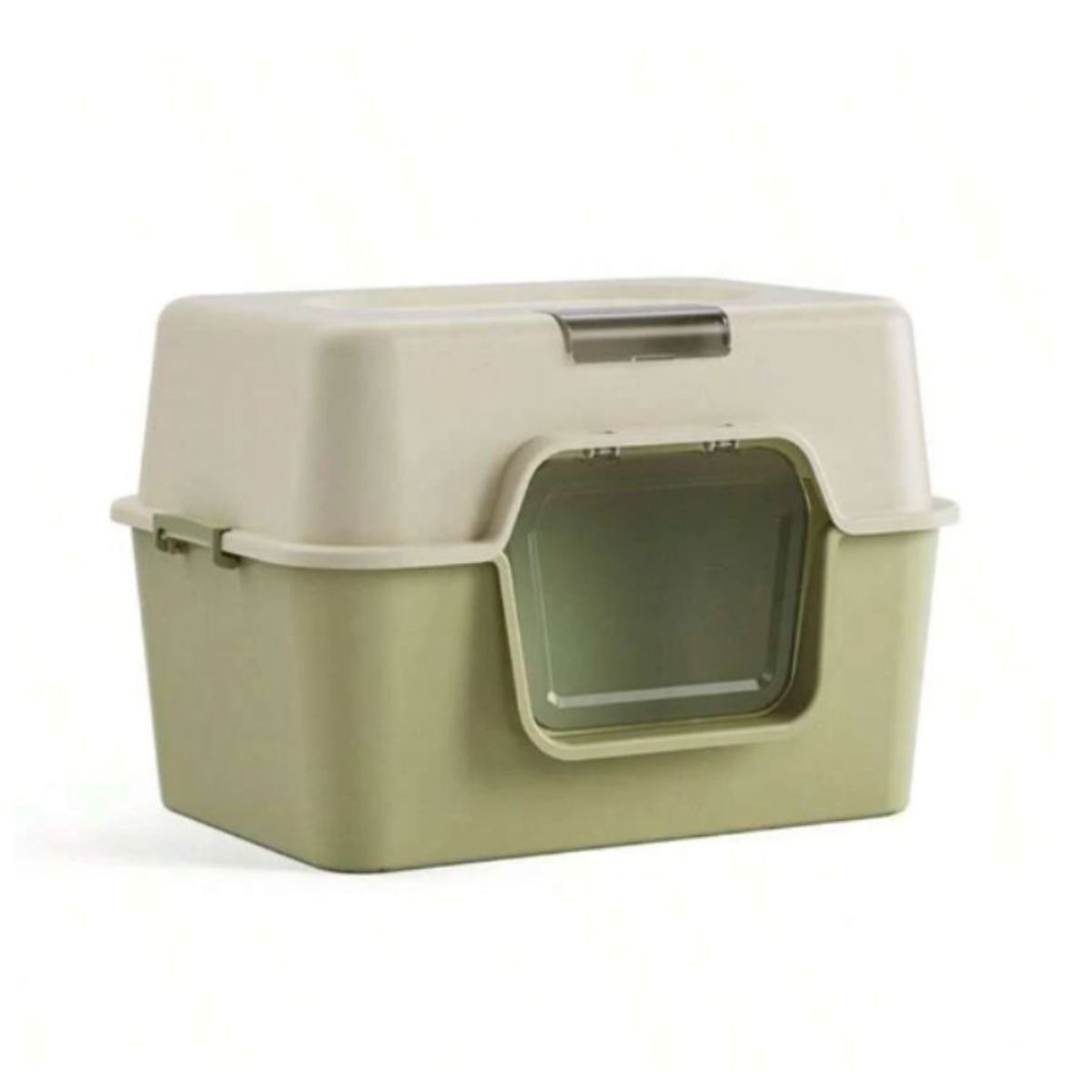 GENERICO - Arenero Bandeja Sanitaria Higiene para Gatos Desmontable Verde