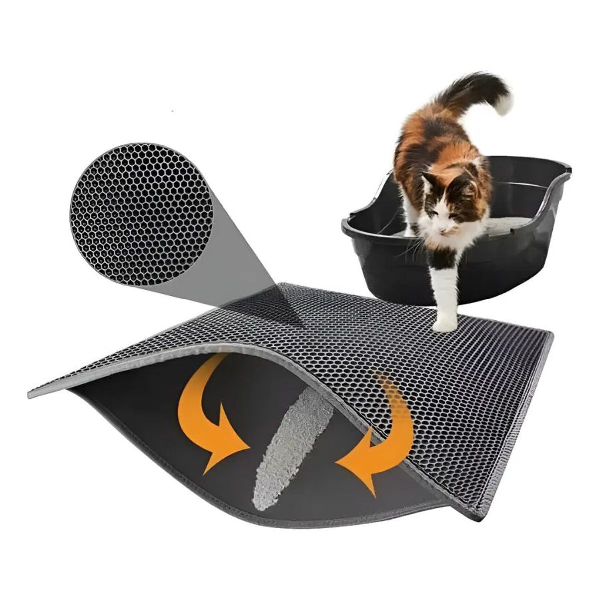GENERICO - Alfombrilla de Arena Tapete para Gatos Atrapa Arena
