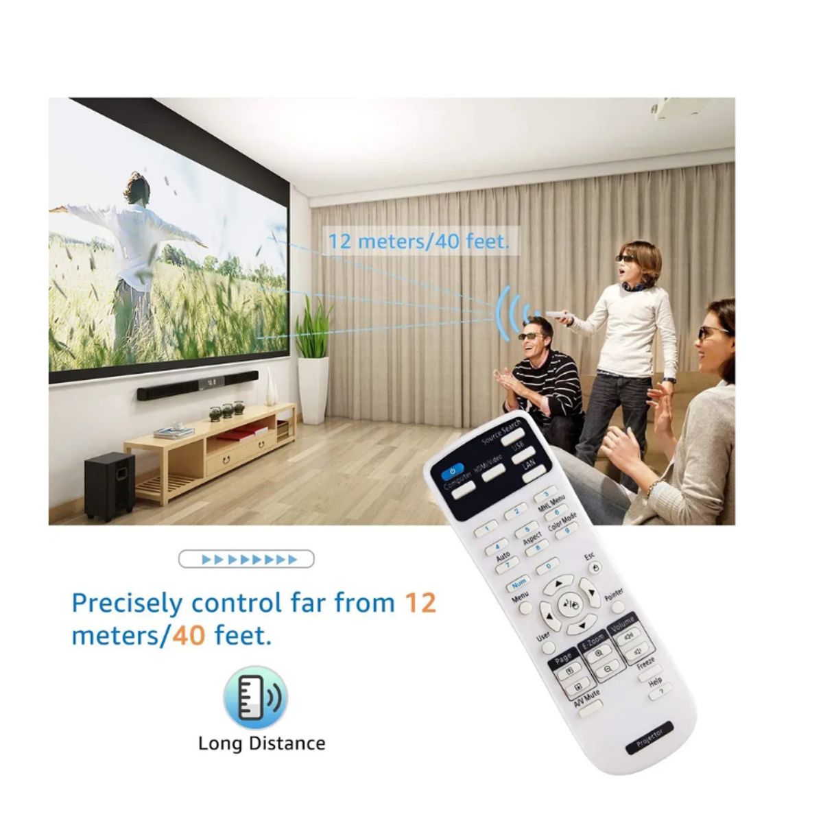 GENERICO - Control Compatible Con Proyector Epson Todos Modelos remoro