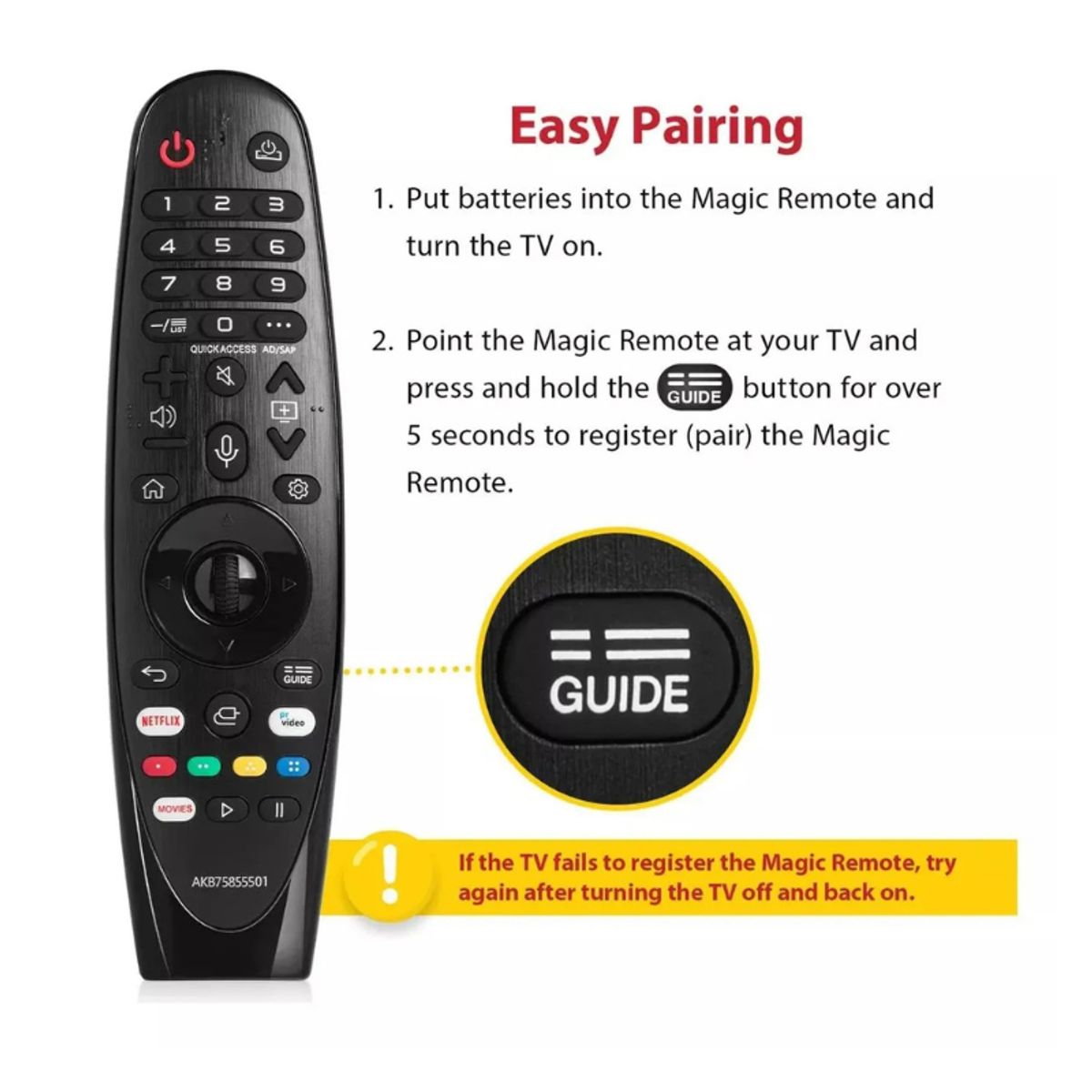 GENERICO - Control Para Smart Tv, Voz Nuevo + Con Puntero Magic