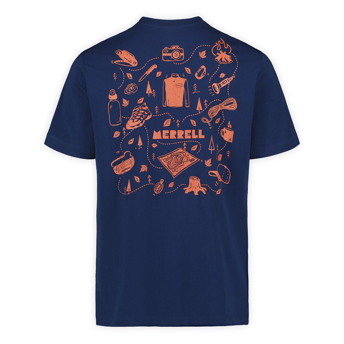 MERRELL - Polera Manga Corta Hombre Trails Azul MERRELL