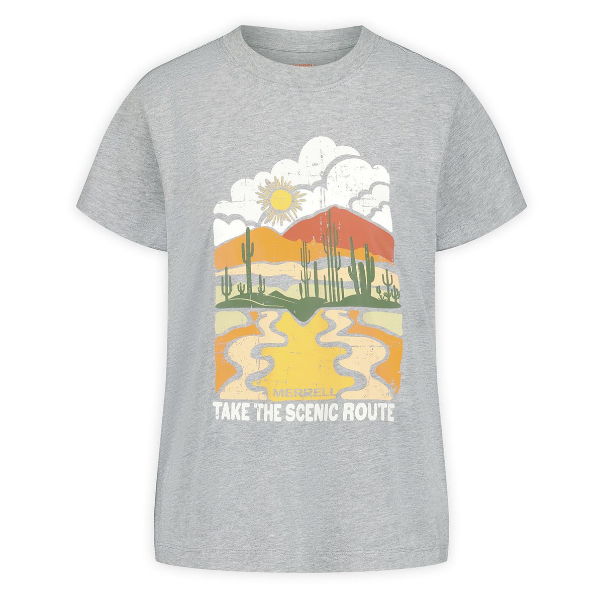 MERRELL - Polera MC Mujer Scenic Route Gris MERRELL