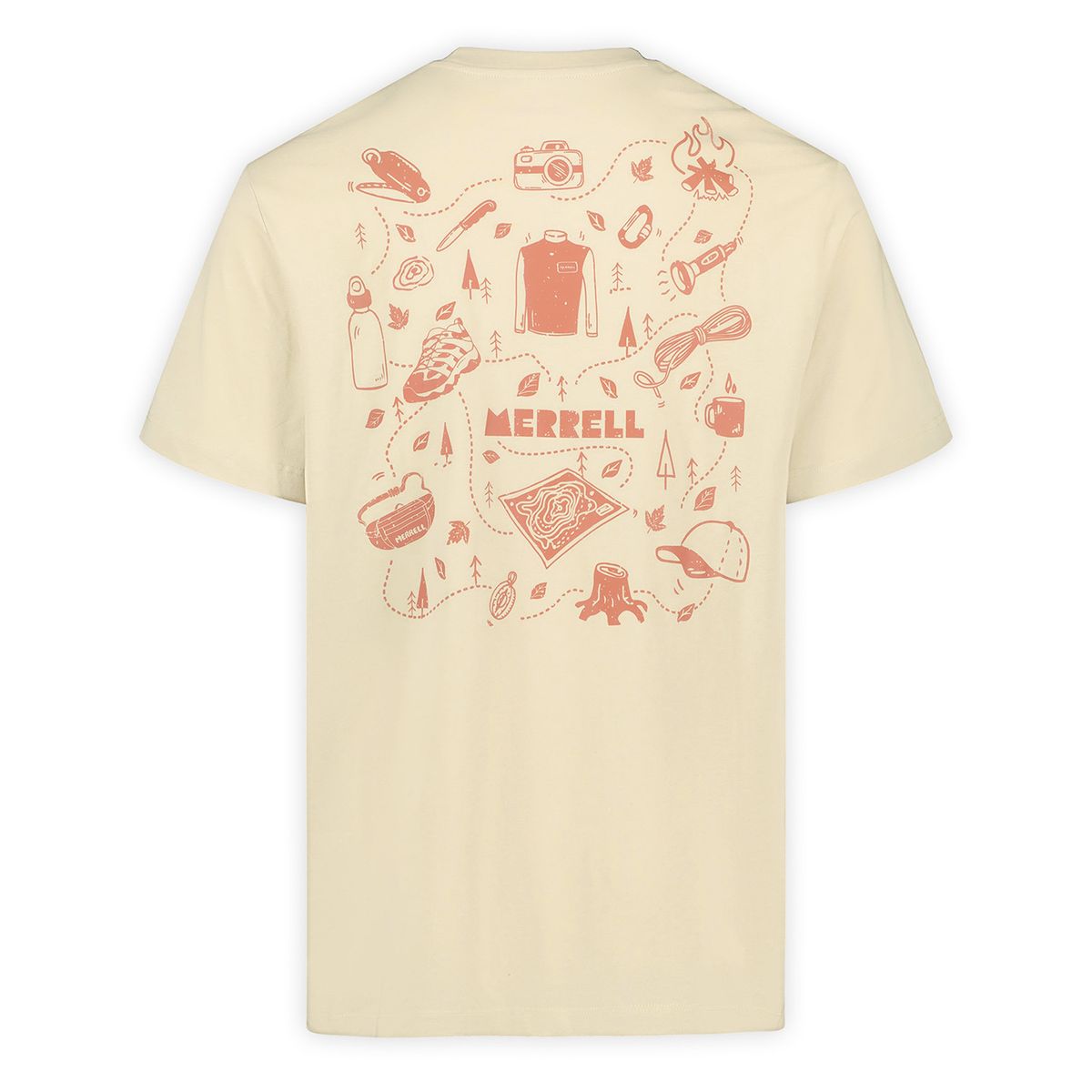 MERRELL - Polera Manga Corta Hombre Trail Beige MERRELL