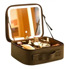 OKAY - Maletín Cosmetiquero Portátil Con Espejo Led Para Viaje