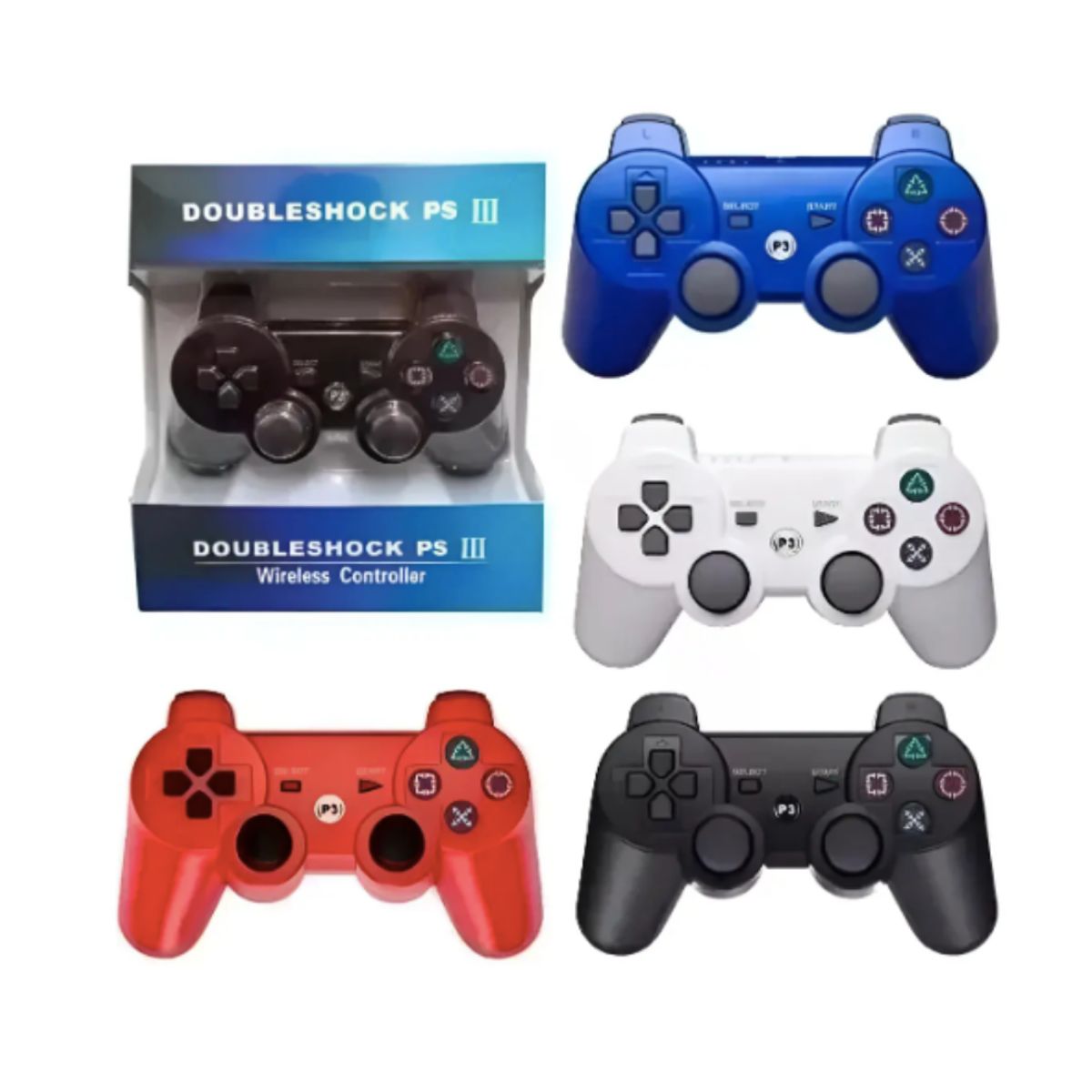 GENERICO - Control Joystick Inalámbrico De PS3 Bluetooth Blanco