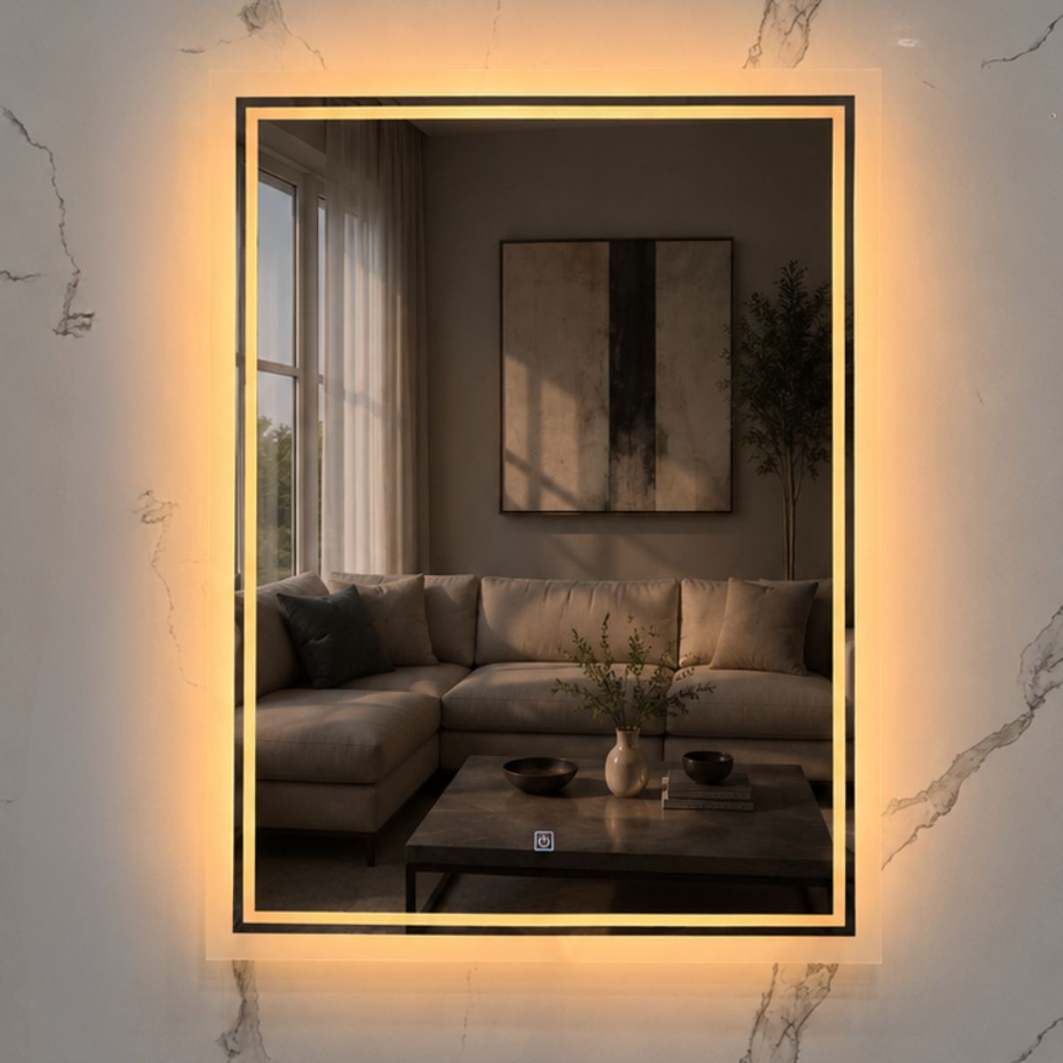 GENERICO - Espejo LED Vertical Sin Marco 60x80 cm
