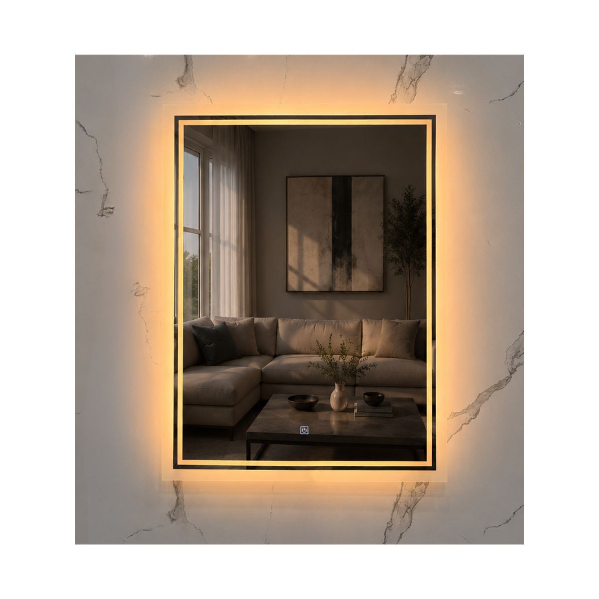 GENERICO - Espejo LED Vertical Sin Marco 60x80 cm
