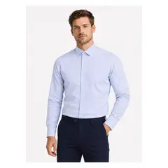 ARROW - Camisa Formal Rayas Non Iron Tailored Fit Celeste