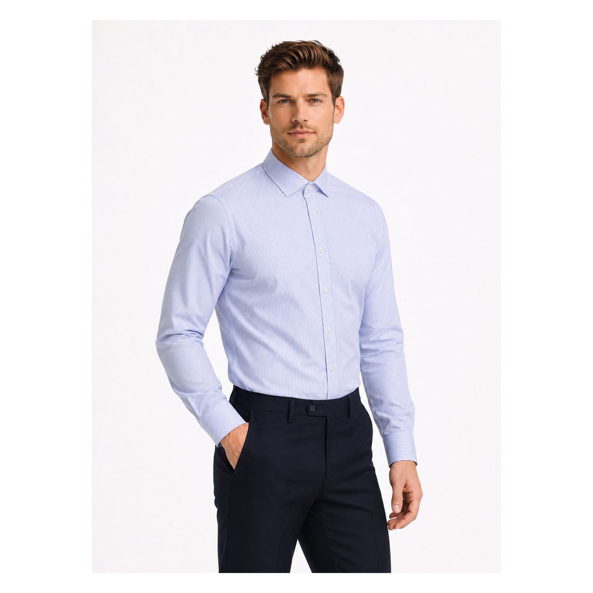 ARROW - Camisa Formal Rayas Non Iron Tailored Fit Azul Arrow ARROW