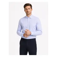 ARROW - Camisa Formal Rayas Non Iron Tailored Fit Celeste