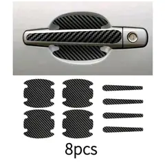GENERICO - 8 Piezas Protectores De Manillas Fibra De Carbono