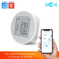 D MOTICA - Sensor de Temperatura y Humedad Inteligente Wifi Con Pantalla LCD