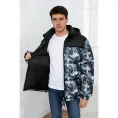 LIKE SHOP - Parka Chaqueta Hombre Invierno Acolchada Bi Color Diseño 0035