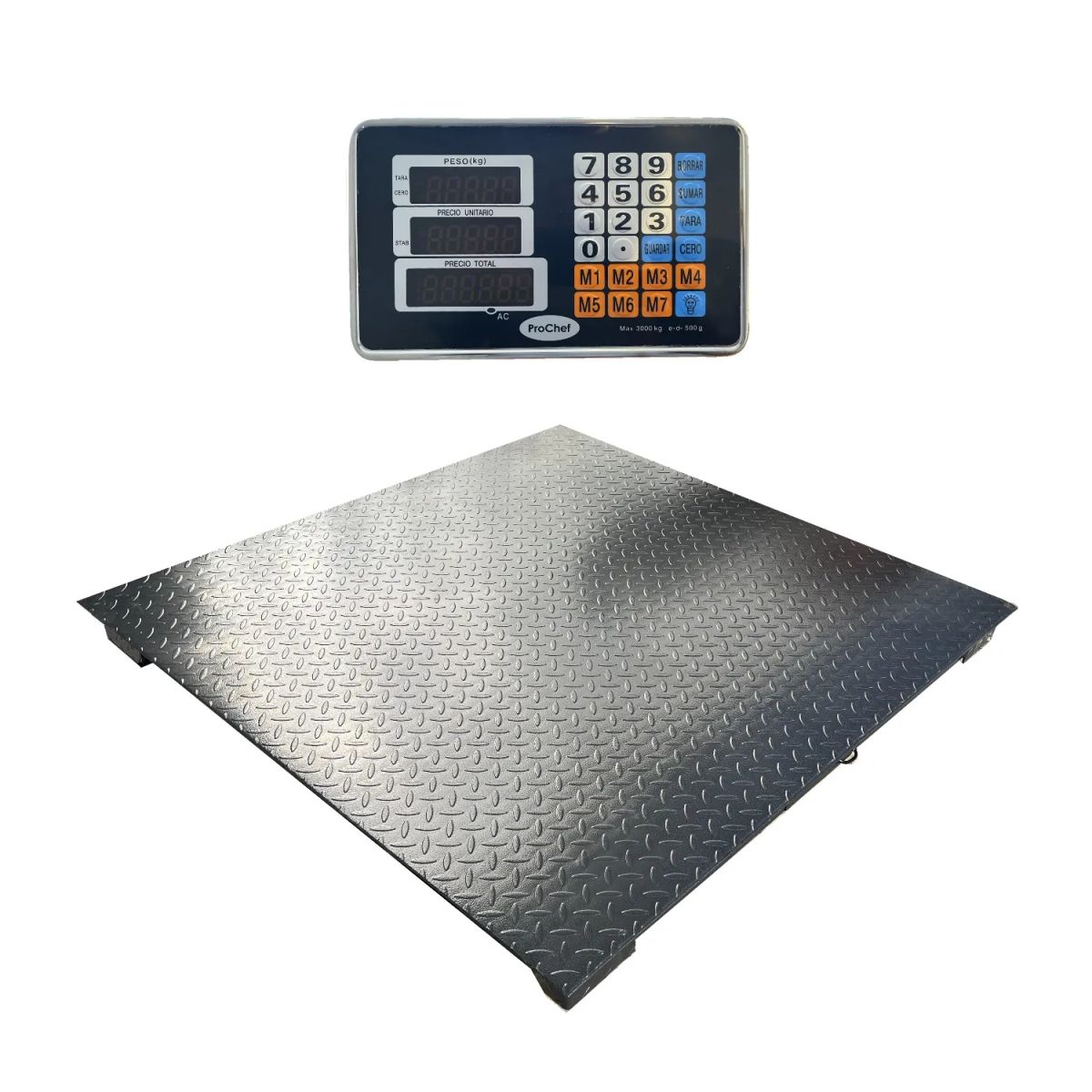 PROCHEF - Pesa Digital WiFi 3000 Kg de Plataforma 120x120 Cm.