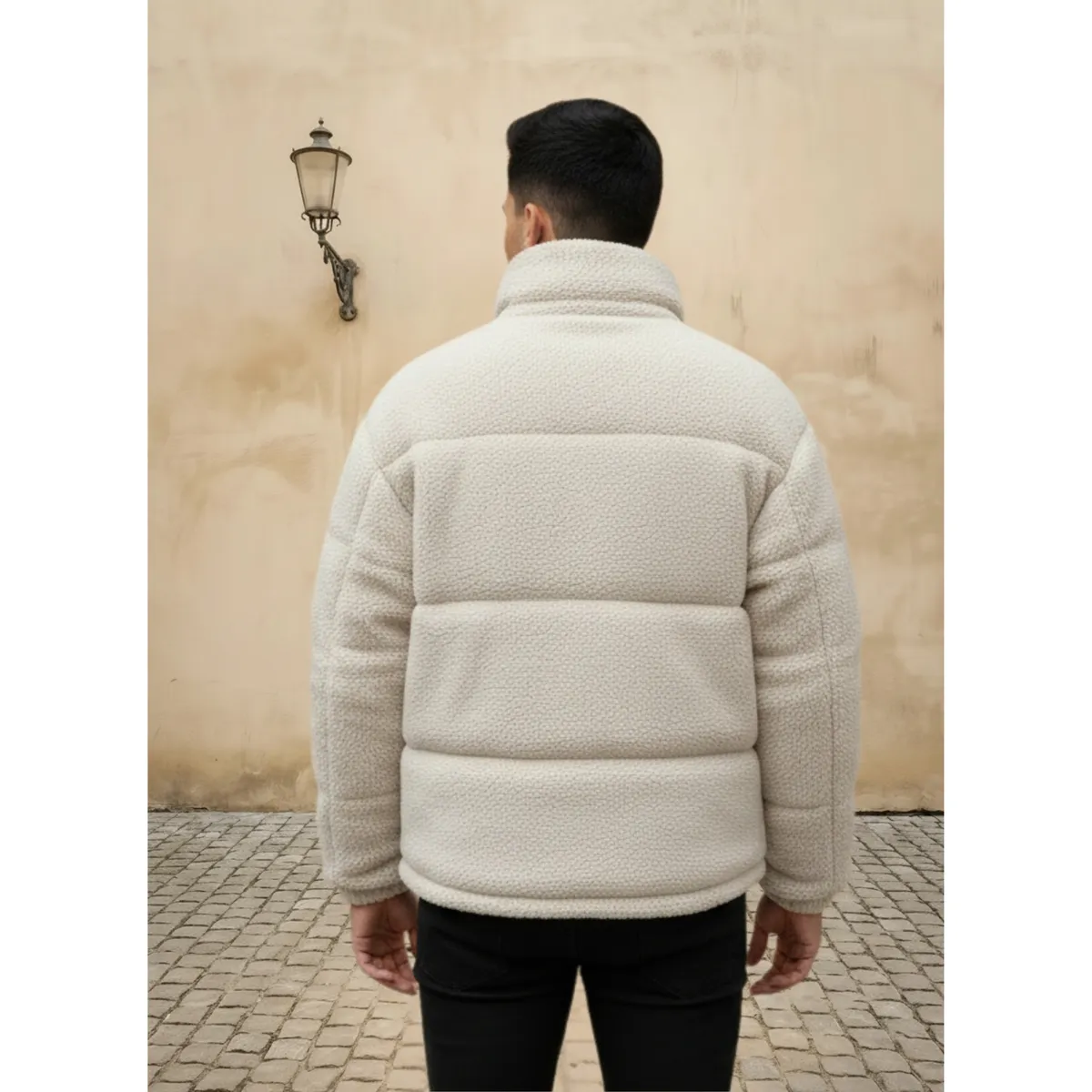 LIKE SHOP - Chaqueta Corderito Hombre Premium Calidad Cuello Alto 6091