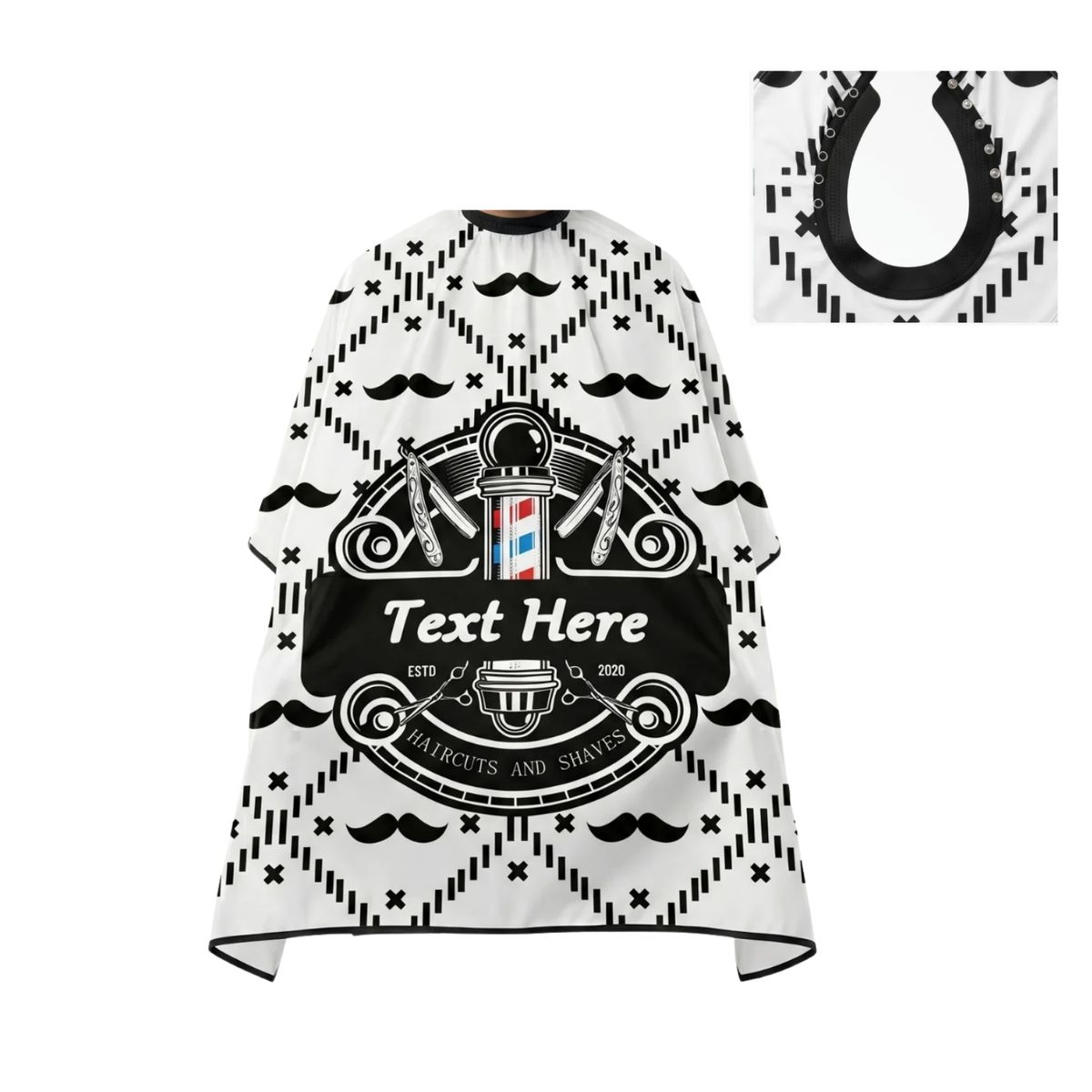 COMPRASMART CHILE - Capa Cuello de Goma BarberShop Color Blanco
