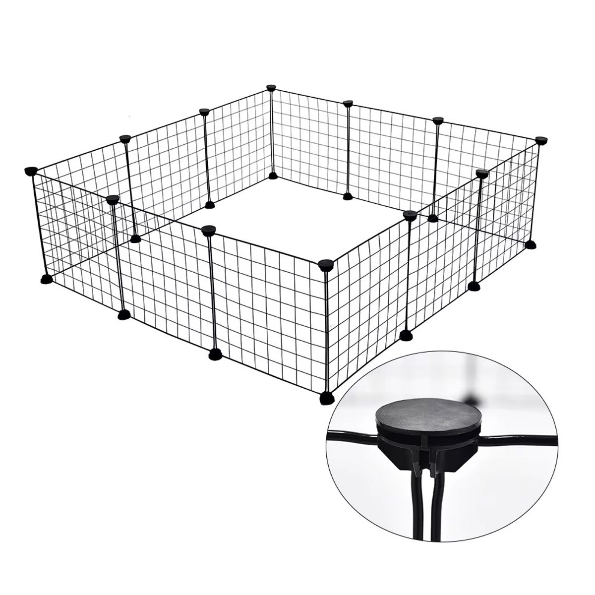 GENERICO - Jaula Corral Metálico Modular para Conejos y Cuyes o mascotas
