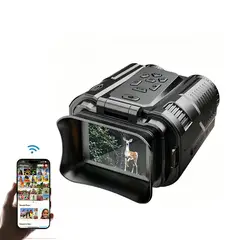 PUREPOWER - Mini Binoculares Nocturnos Prismáticos de Visión Nocturna 4K Soporte WiFi Para Camping y Caza VisióN