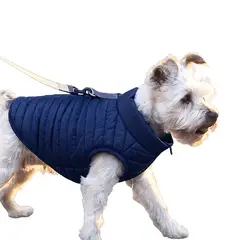 GENERICO - Parka Impermeable para Perros pequeños, Acolchada y Liviana - Azul L