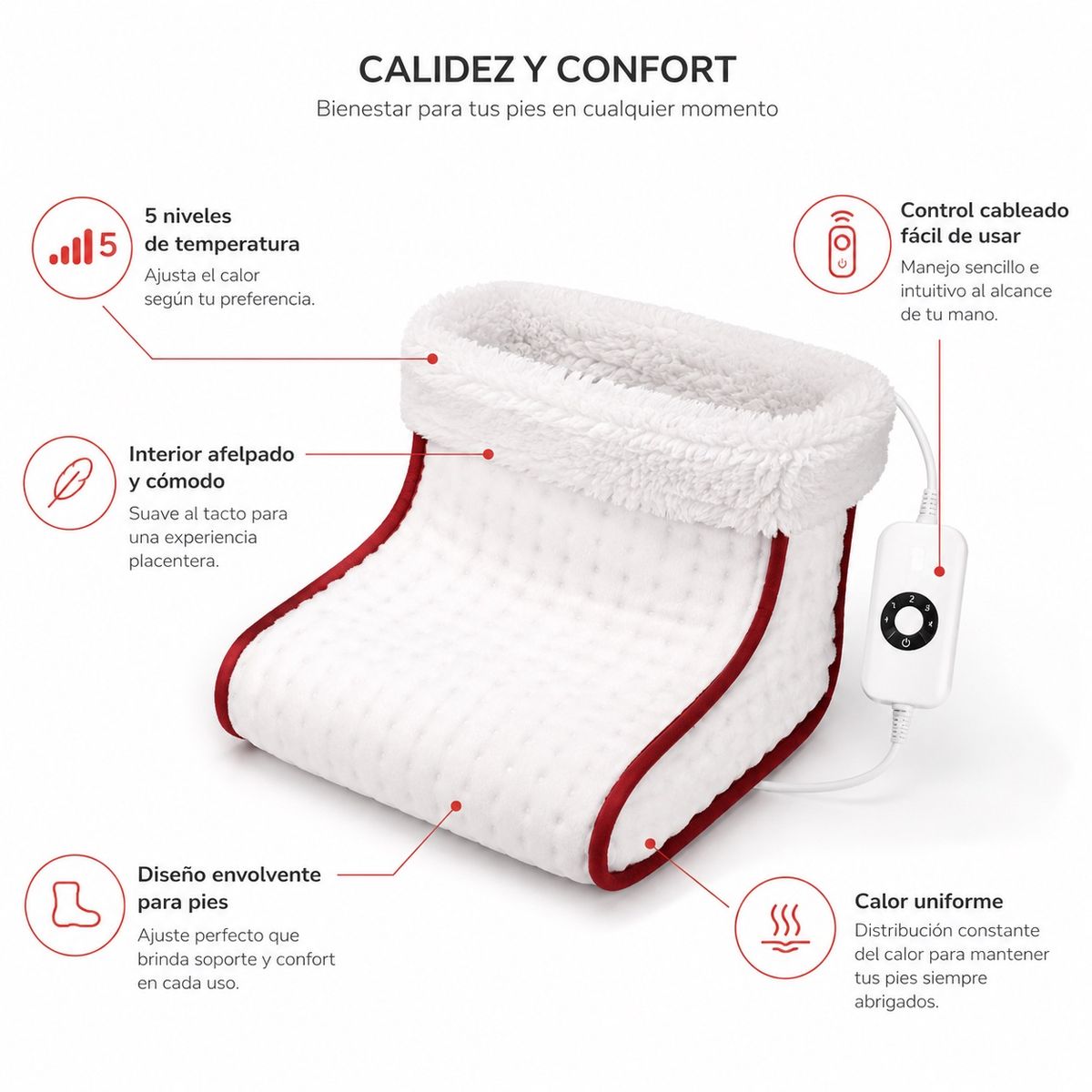 DOPA - Calienta Pies Eléctrico 40w Bota Calefactora Alta Calidad