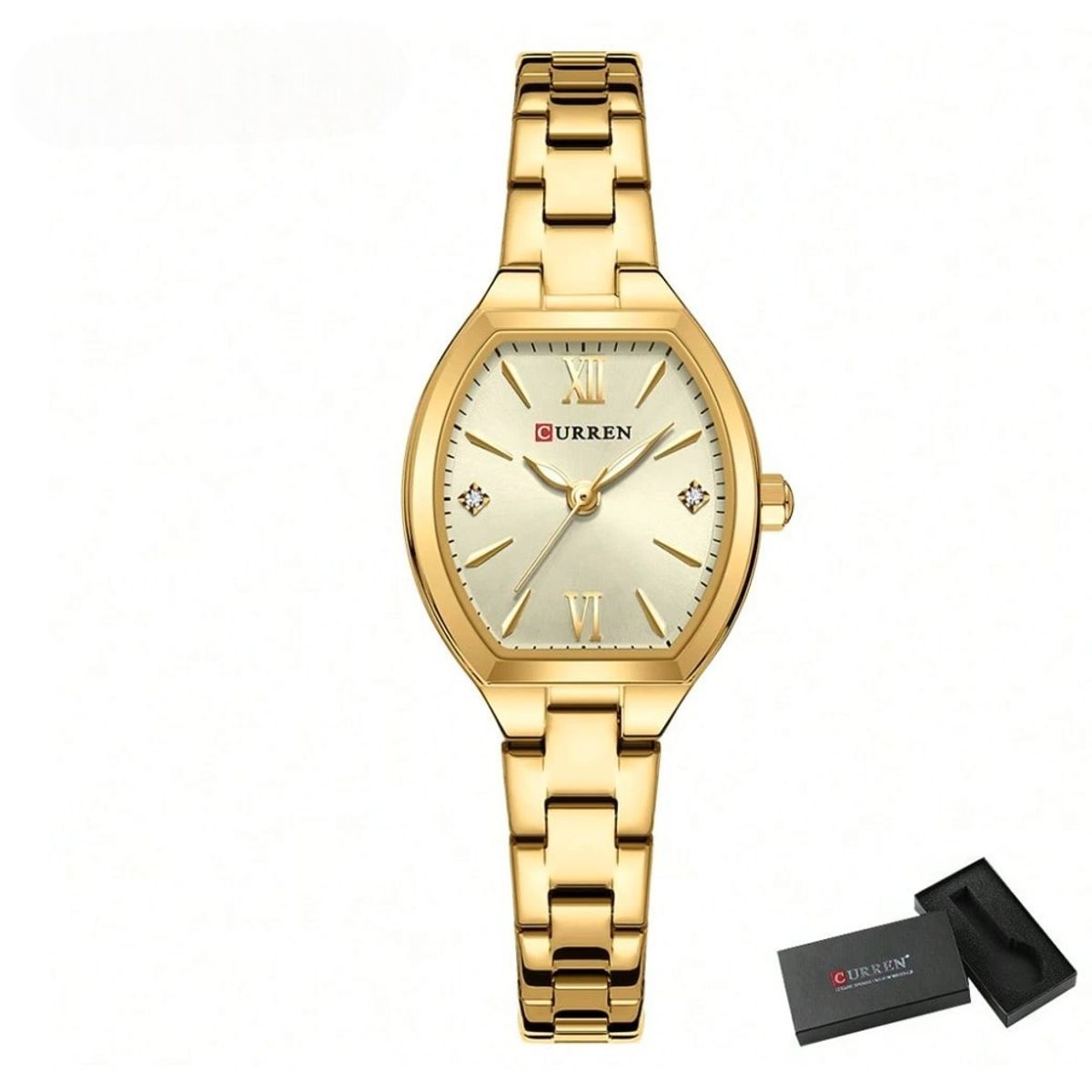 CURREN - Reloj Curren Para Mujer Acero Inoxidable Cuarzo 9112+ Caja