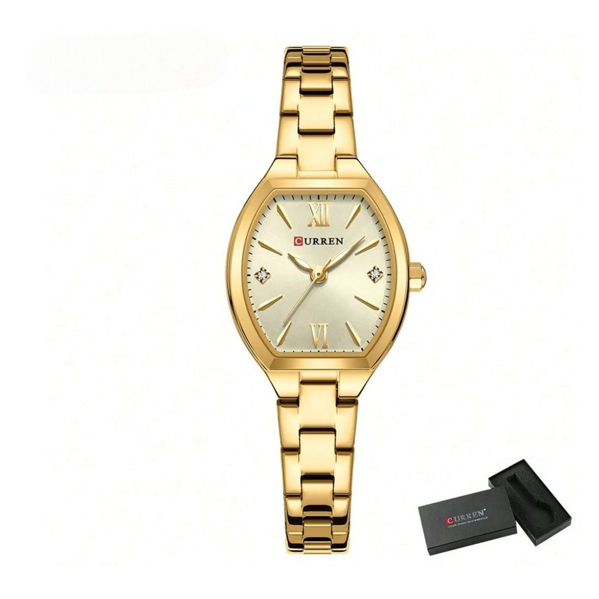 CURREN - Reloj Curren Para Mujer Acero Inoxidable Cuarzo 9112+ Caja