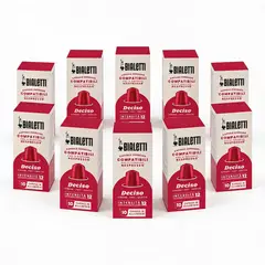 BIALETTI - Pack 10 Cajas Cápsulas de Café Deciso para Nespresso