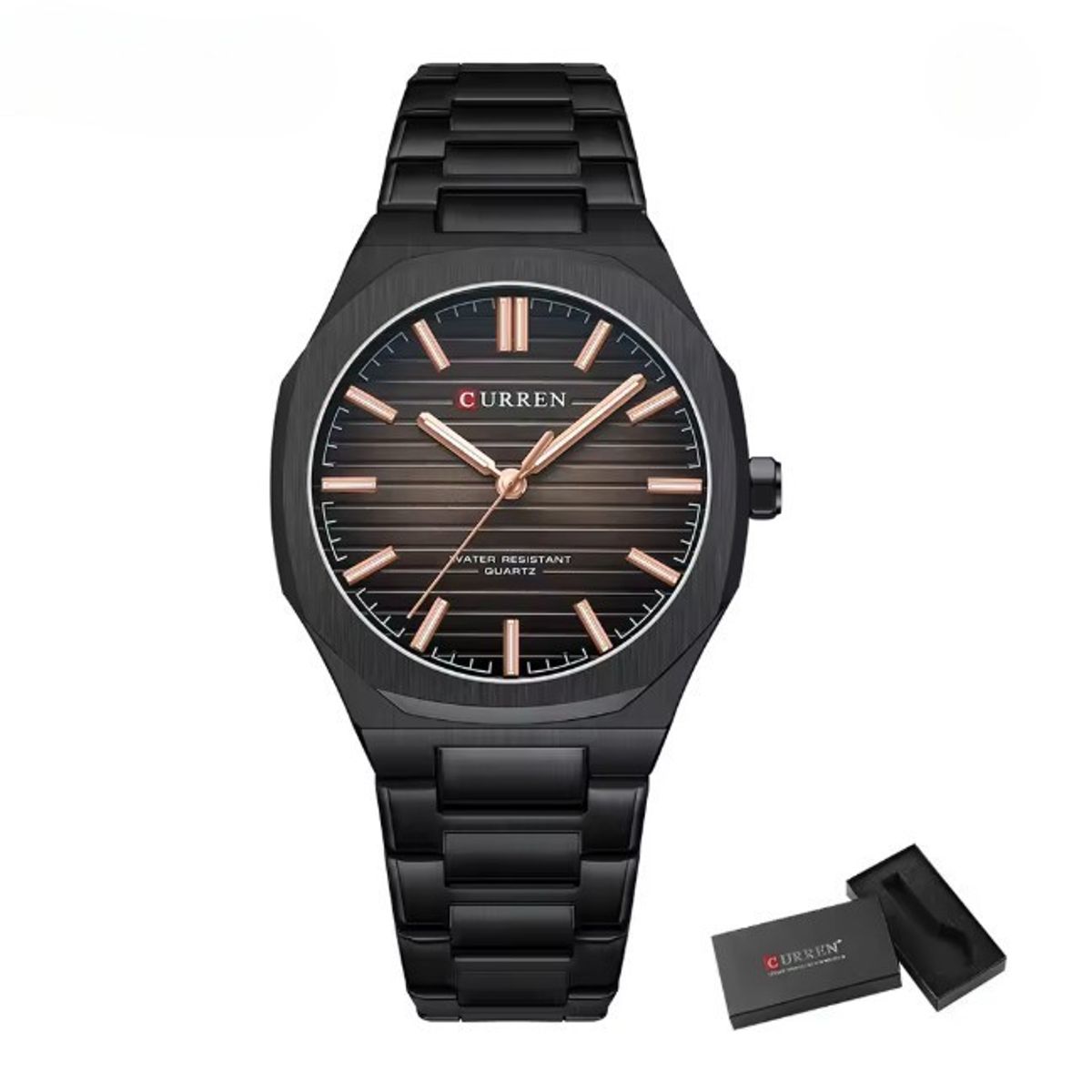 CURREN - Reloj Curren Para Hombre Acero Inoxidable Cuarzo 8456 + Caja