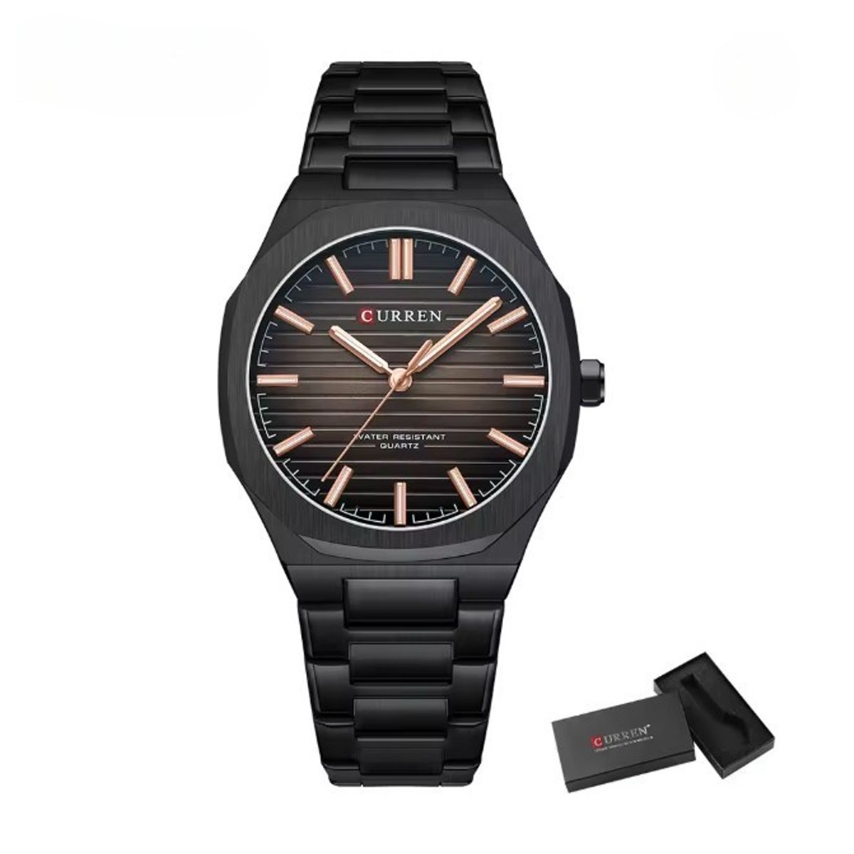 CURREN - Reloj Curren Para Hombre Acero Inoxidable Cuarzo 8456 + Caja