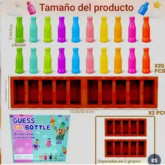 GENERICO - Tablero botella Encuentra Mismo Color Botella Desafío Viral