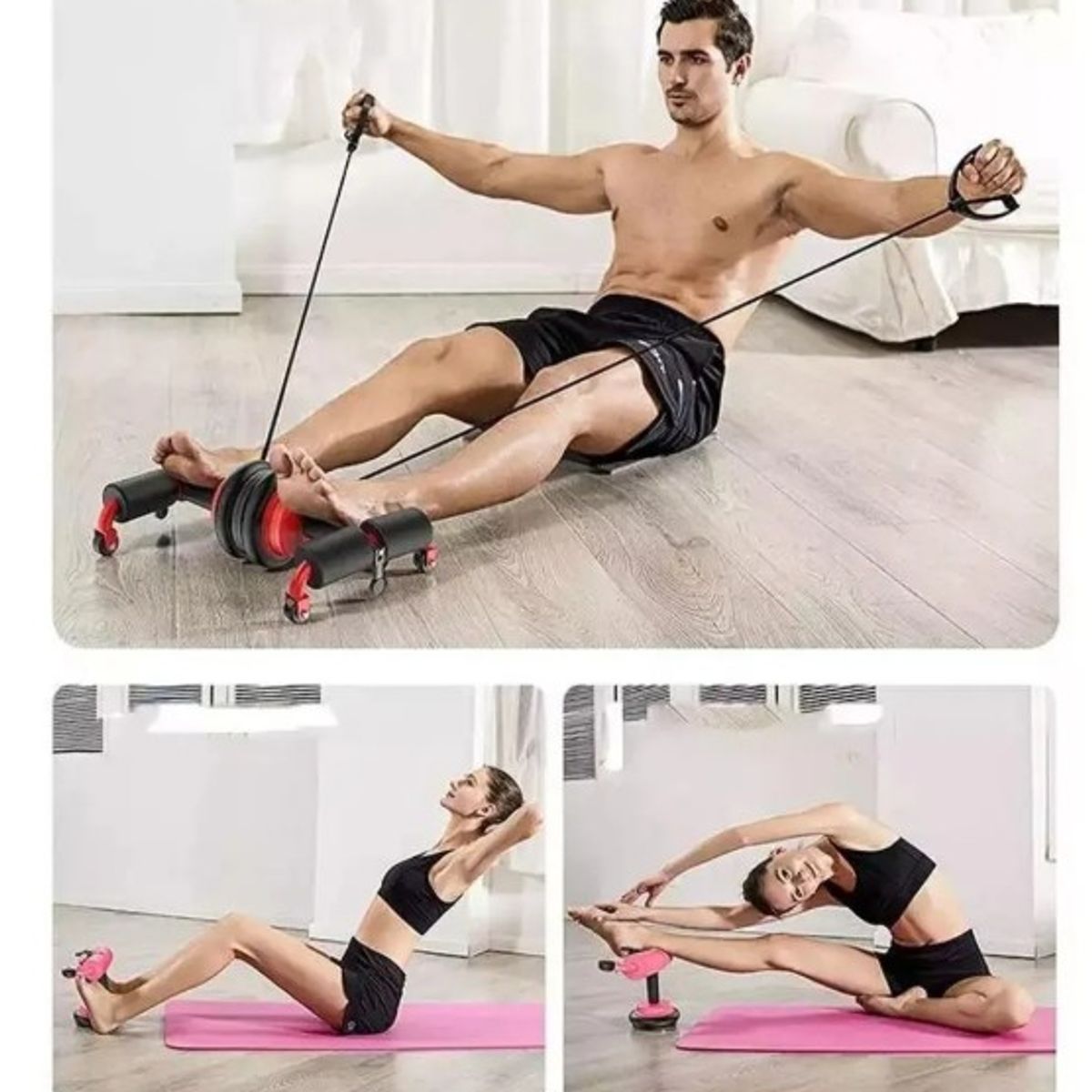 GENERICO - Rueda de Ejercicios Multifuncional para Abdominales