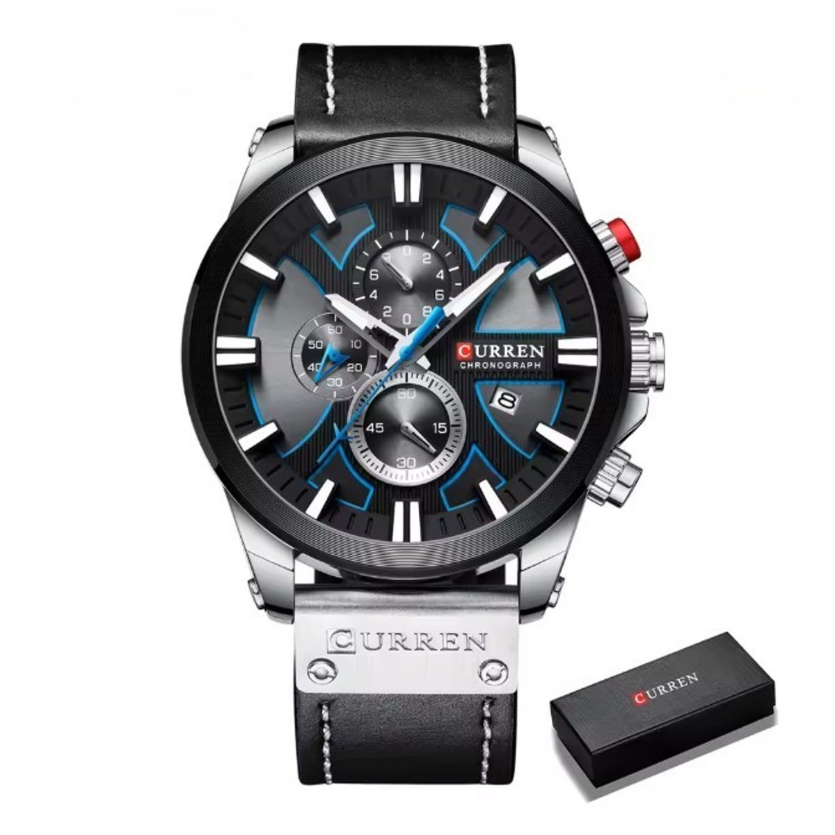 CURREN - Reloj Curren Para Hombre Acero Inoxidable Cuarzo 8346 + Caja