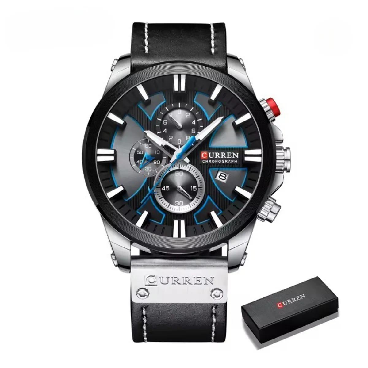 CURREN - Reloj Curren Para Hombre Acero Inoxidable Cuarzo 8346 + Caja