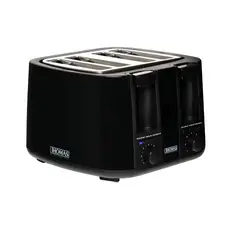 THOMAS - Tostador Eléctrico Th-126 4 Panes Negro 1500W